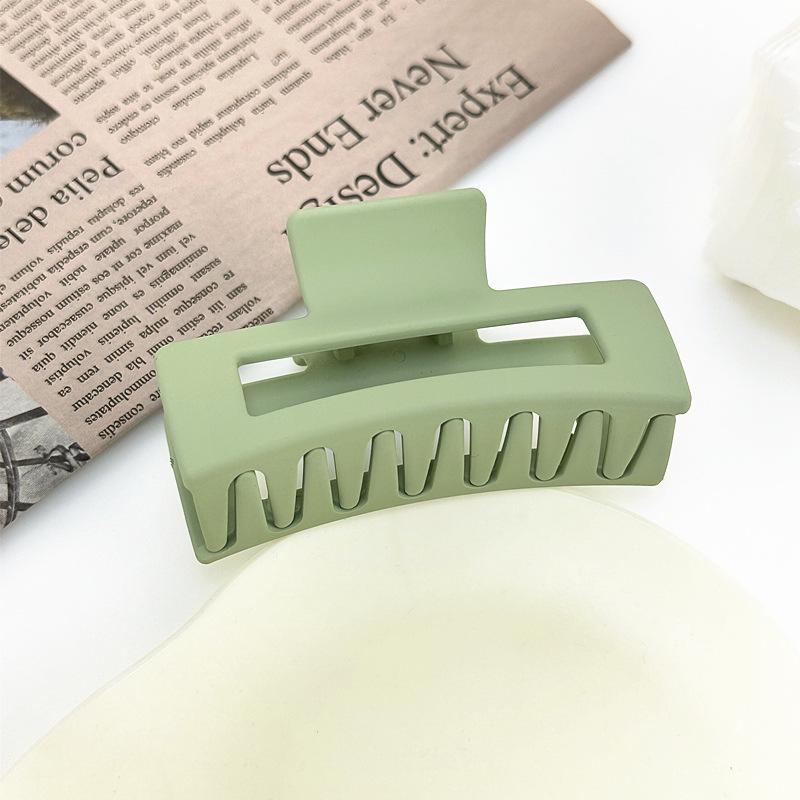 High-End Frosted Solid Color Hair Clip for Women