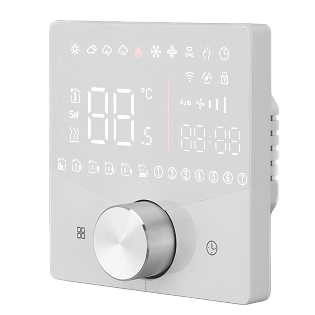 Smartes Digitales Thermostat LCD Farbdisplay Präzise Steuerung Intelligenter Temperaturregler Weiß