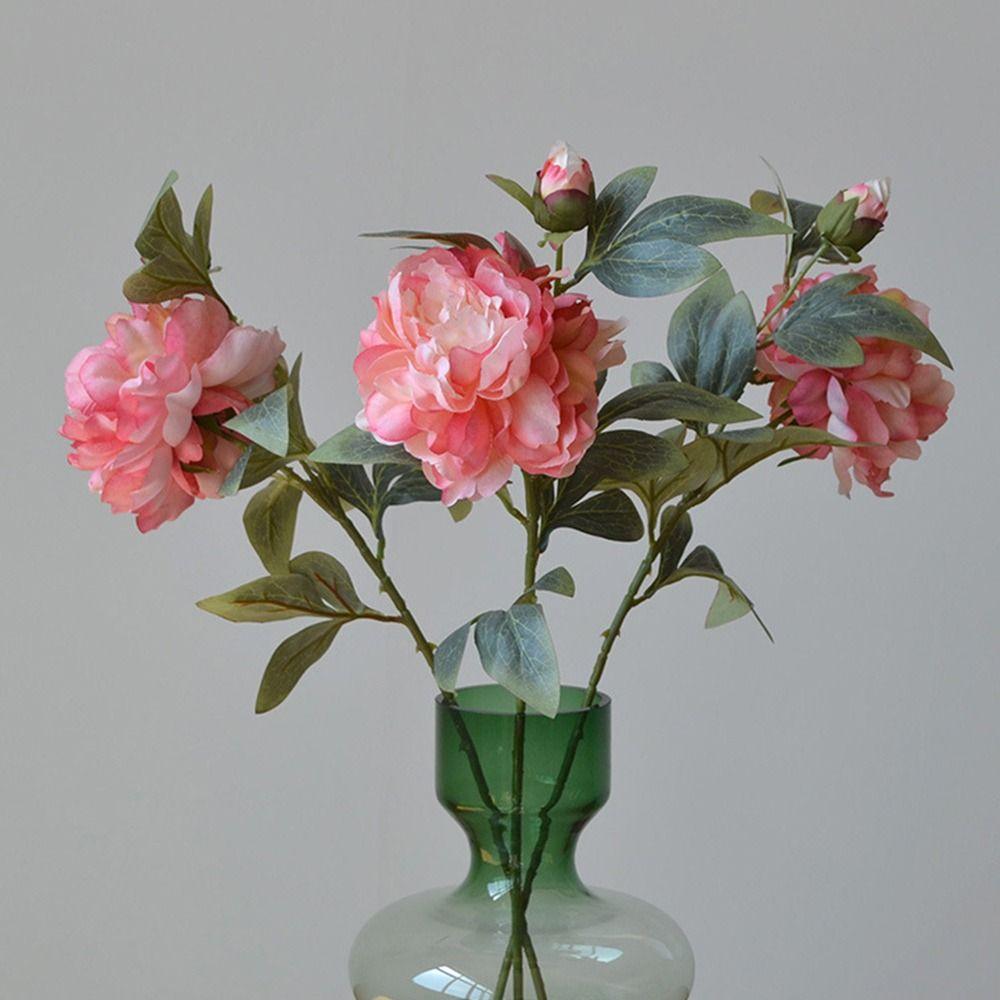 Silk Petals Peony Artificial Flower Multicolor Faux Flower Simulation Peony Flower  Home Decoration
