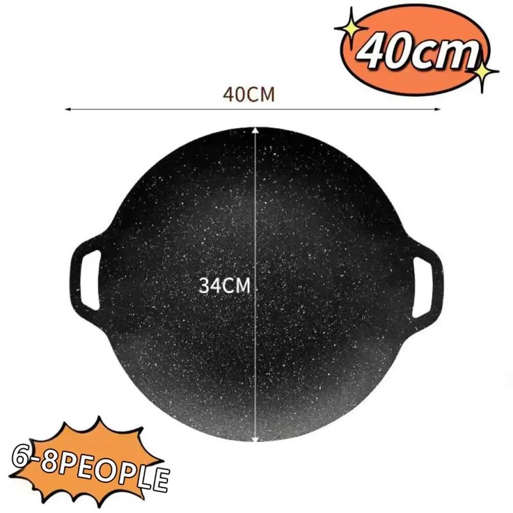 

Корейский медицинский каменный противень с антипригарным покрытием, карточная плита теппаньяки, бытовая тарелка для барбекю, кемпинговая уличная тарелка для барбекю