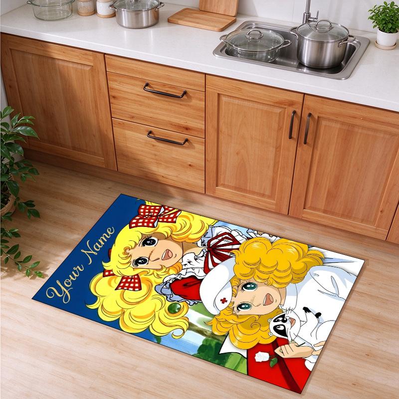 candy candy Customizable name kitchen floor mat easy to clean and wipe down Suitable for kitchens living rooms and entryways—a perfect home decor piec