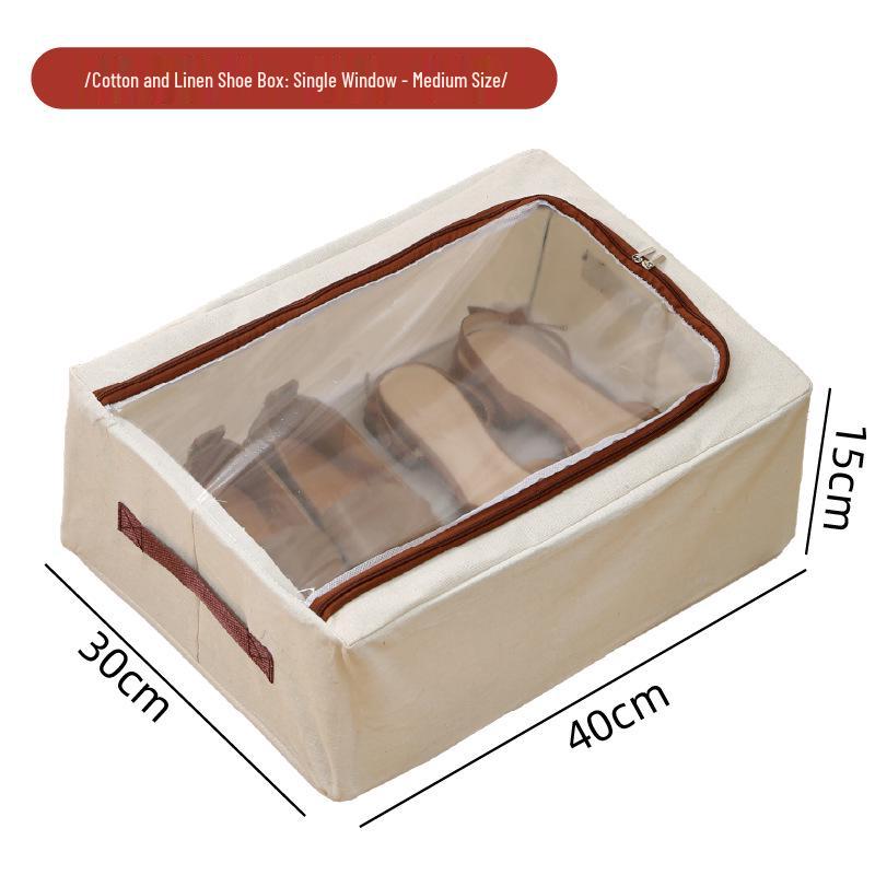 Under-Bed Transparent Shoe Storage Box with Steel Frame, Foldable & No-Install