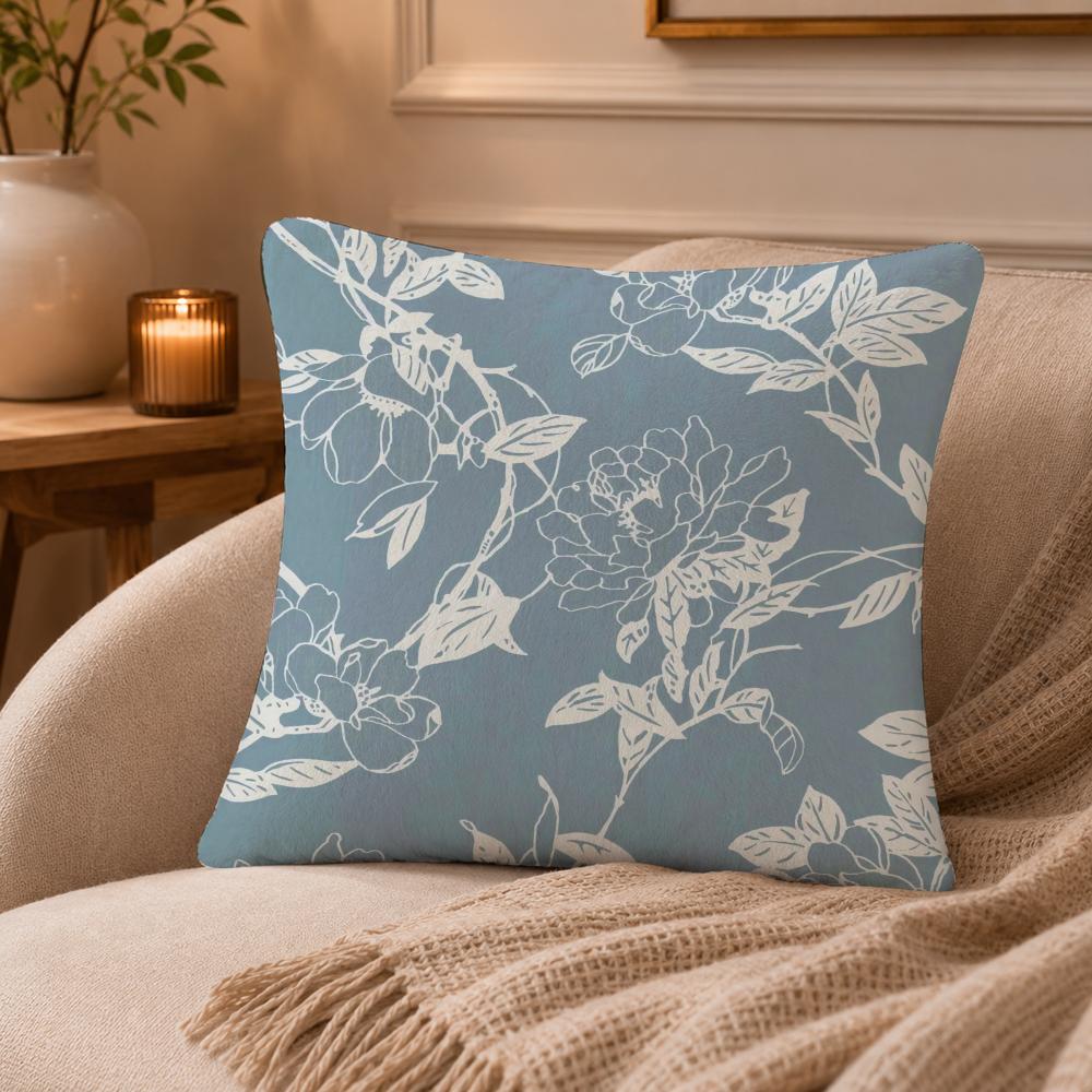 Printing style Cushion Cover Anti-dustmite Pillowcase Invisible zipper silky short plush Sofa cushion cover
