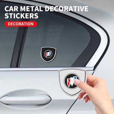 1/2pcs 3D Metal Shield Emblem Car Window Body Side Badge Stickers For Buick Envision Excelle GT LaCrosse Royaum Envista GL8 GL6