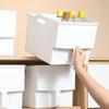 High Cabinet Wall Storage Box with Handle - Kitchen Organizer Basket for Top Shelves