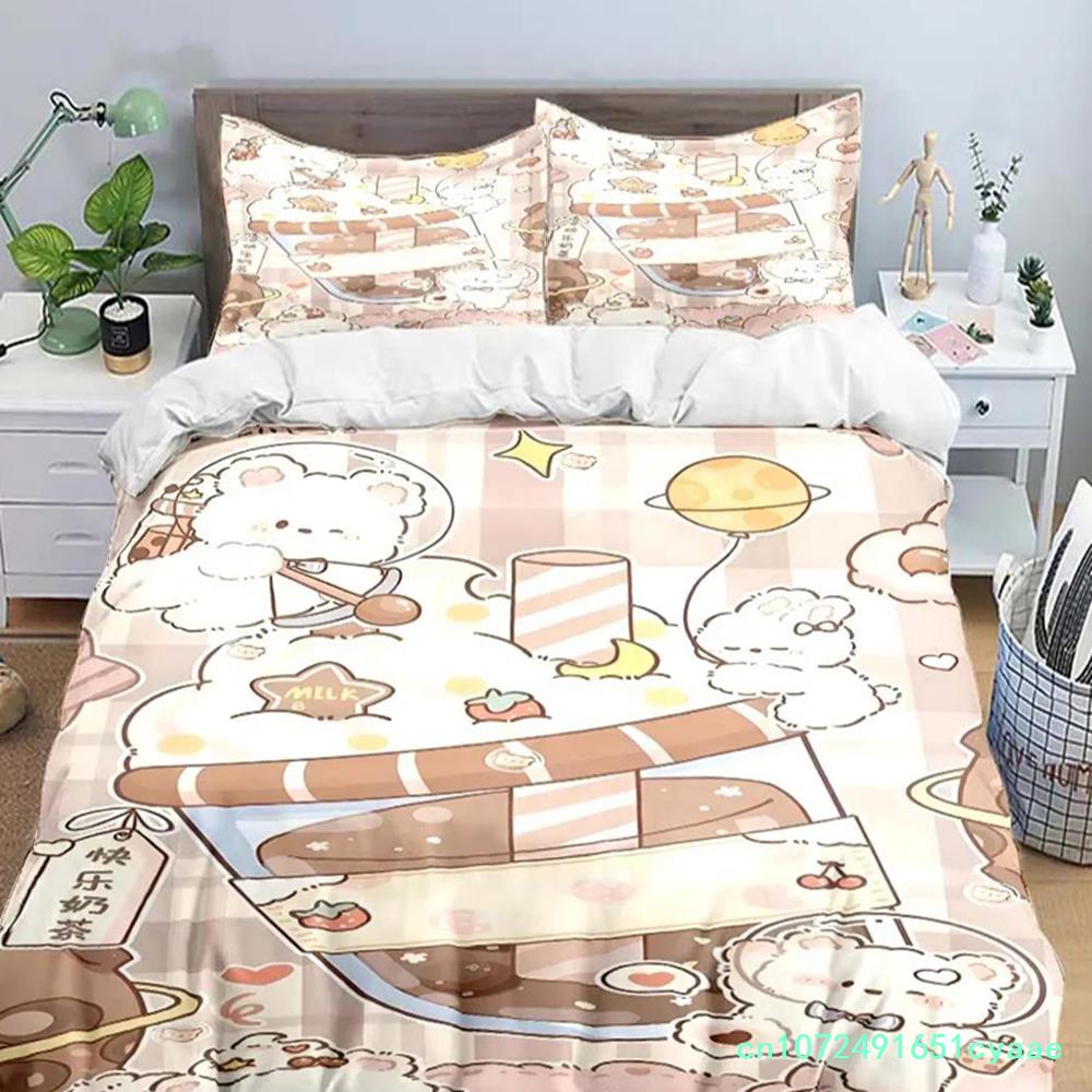 Exquisite Cartoon B-bubu Anime Digital Printing Bedding Set Duvet Cover Comforter Bed Youth Kids Girl Boys Gift Home Textiles
