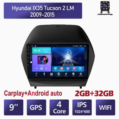 Radio de coche Android de 9 pulgadas Carplay para Hyundai IX35 Tucson 2 LM 2009-2015 reproductor de vídeo Multimedia para coche navegación GPS WIFI 2 + 32GB