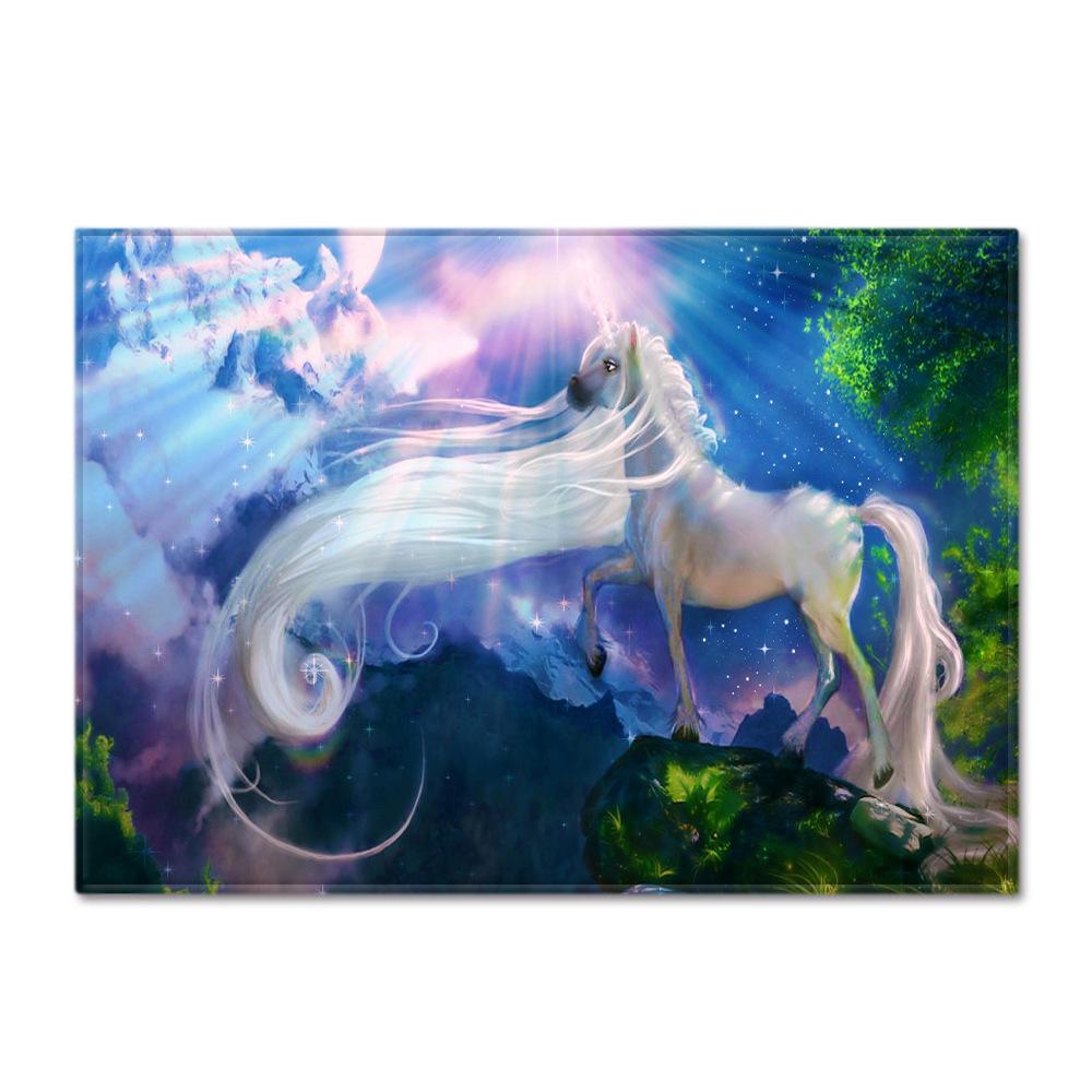 

Unicorn Large Carpet Feather Wind Bedroom Floor Mat 1.5*1