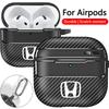 Soft Earphone Case For Apple AirPods 4 2024 Cover for Airpod Pro 1 2 3 4th With Keyring For Honda Mugen Power Civic Accords CRV