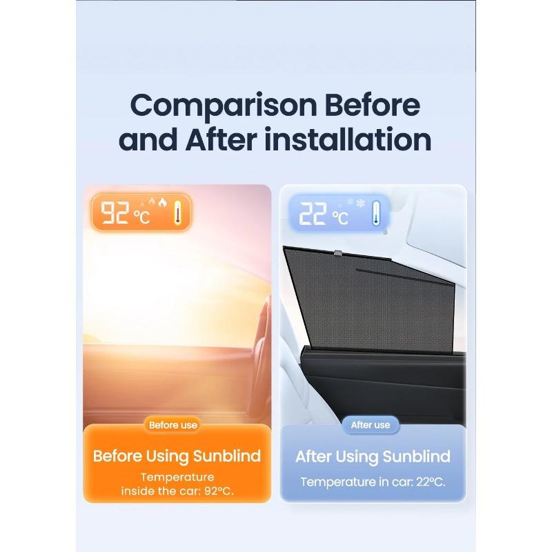 For Tesla Model 3 / Y Car Side Window Sunshade Sun Visor  Windshield Privacy Window Shield Screen Accessories