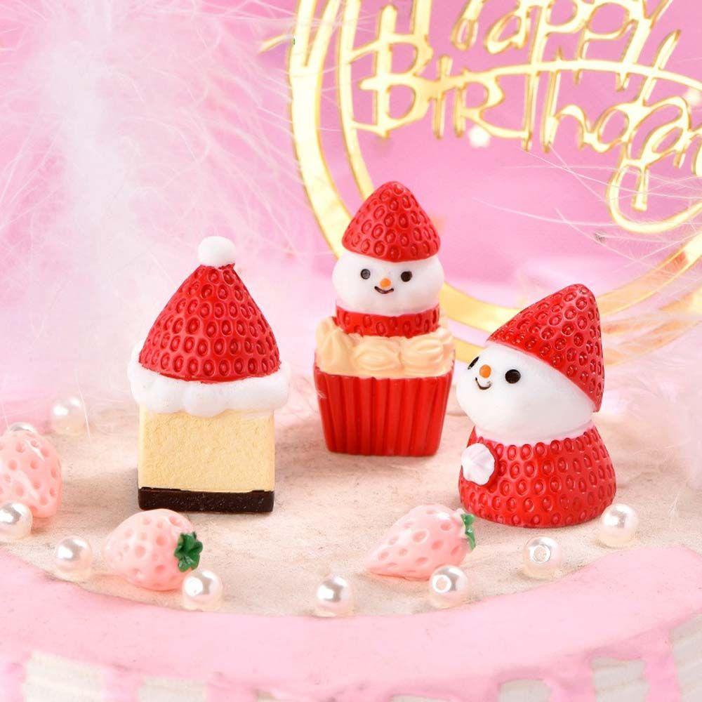 Cake Xmas Craft Christmas Decoration Micro Landscape Miniature Figurine Fairy Garden Ornament