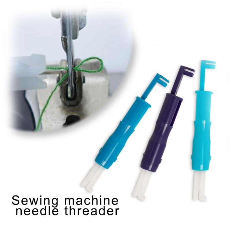 10Pcs Machine Needle Inserter Threader Automatic Needle Threader Quick Sewing Threader Threading Tool for Sewing Machine