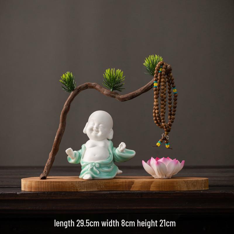 Zen Style Natural Wood Root Carving Ornament: Living Room Decoration & Bracelet Display Stand