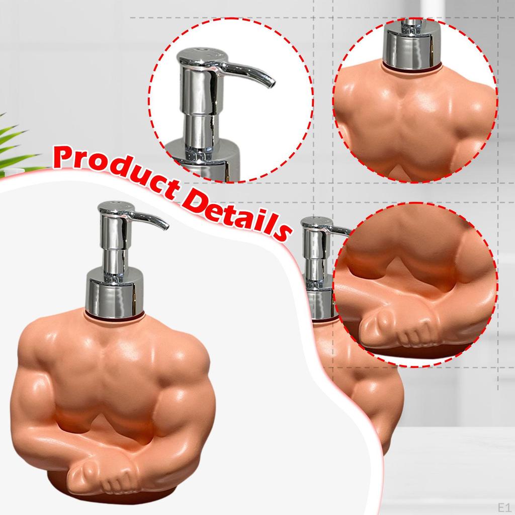 Bodybuilder Themed Liquid Soap Dispenser 10x8x14cm Multipurpose Accessories Container for