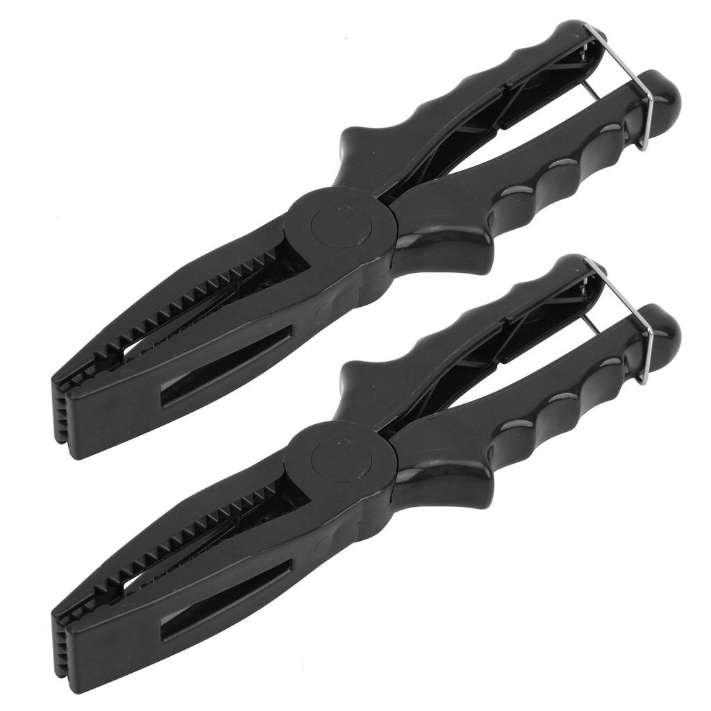 Fishing Pliers ABS Fish Clamp Grip Catch Release Tool Fish Body Holder Tongs ScissorsBlack