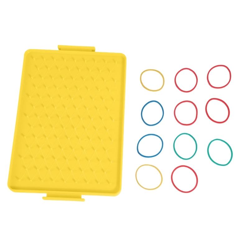 Light Weight Geometry Pegboard Portable Geoboard Math Teaching Aid For Spatial Reasoning Development Kids Age 5+