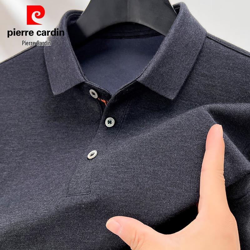 Pierre Cardin Men's Long-Sleeve Cashmere Silk Blend Polo Shirt