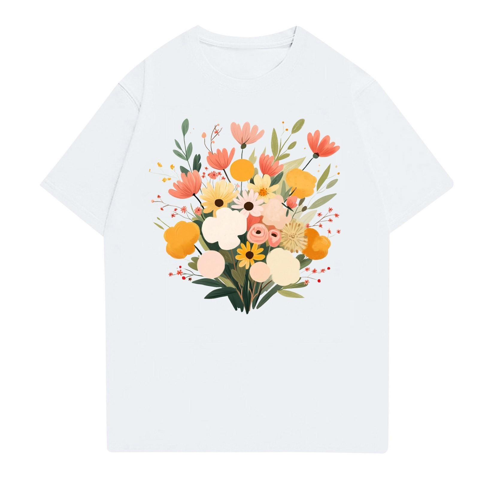 

Женская мода повседневная футболка с круглым вырезом и короткими рукавами, топ, футболка, топ M белый