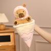 Ice Cream Cone Capybara Plush Toy Detachable Capybara Stuffed Doll  Room Decoration