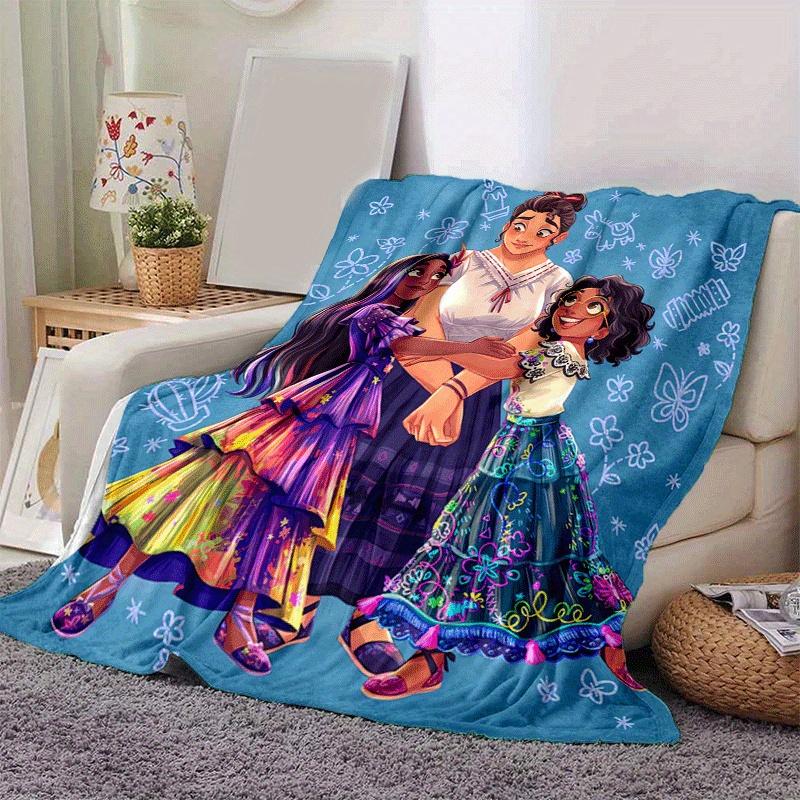 1 Stück Encanto Druckdecke - Weiche Ganzjahres-Kuscheldecke für Büro, | Personalisierbares Geschenk mit entzückendem Cartoon-Design