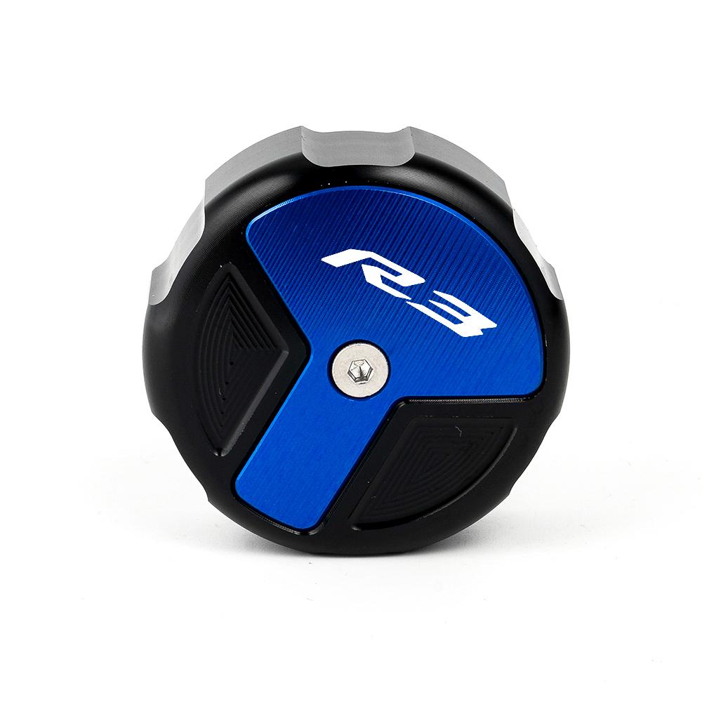 Logo:R3 Motocykl CNC hliníkový kryt nádržky zadní brzdové kapaliny pro YAMAHA YZF R3 YZFR3