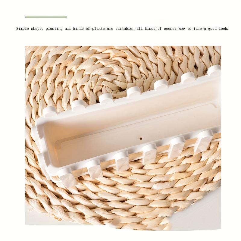 2PCS Artificial Flower Plants - Mixed Color Daisies In Picket Fence Pot for Indoor Office Wedding Home Decor