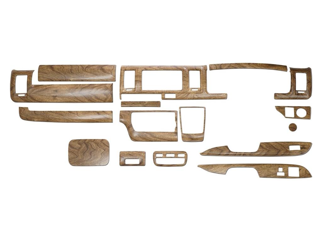 Innenraumverkleidung aus Naturholz für Toyota Hiace 200er Serie und 8. Standard Super TRISTAR'S [16-teilig (4., 5., 6., 7., Generation, Karosserie, GL)]