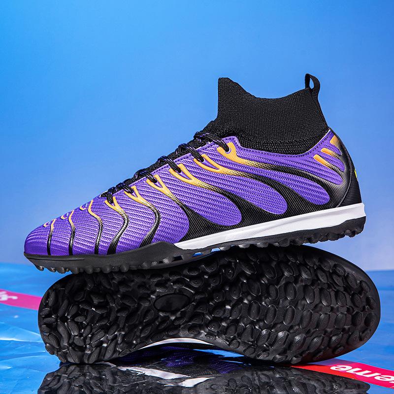 

A 2025 high-top football training spike shoes for men and adolescents, long nails AG broken nails TF artificial earth shoes 45