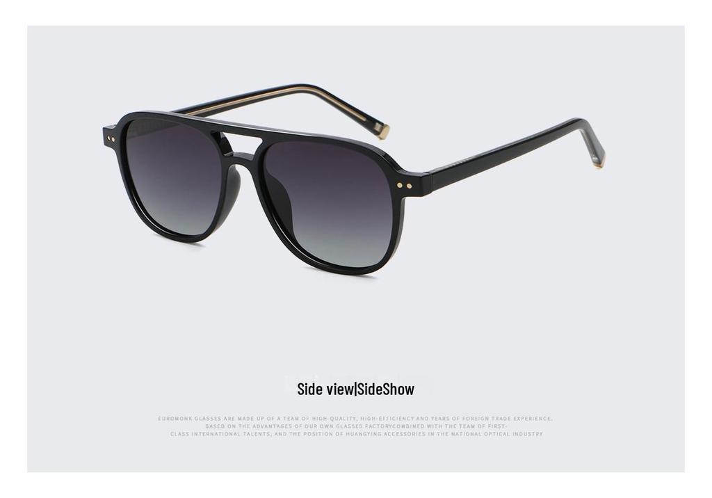 2026 Polarized Double Bridge Sunglasses: Slim Face Effect, Unisex Design, Lightweight Sun Protection