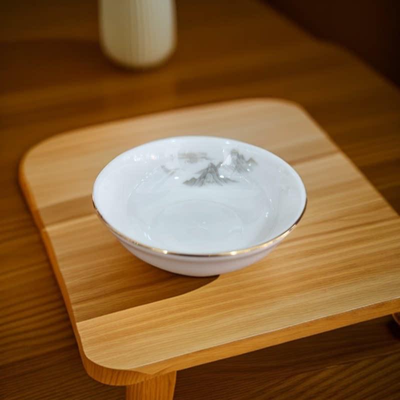 Luxury Gold Rim Bone China Tableware Set - Elegant Ceramic Plates, Bowls, and Dishes for Hotels or Home Use