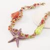 Starfish Conch Exaggerated Beaded Necklace Starfish Choker Girl Trend Jewelry