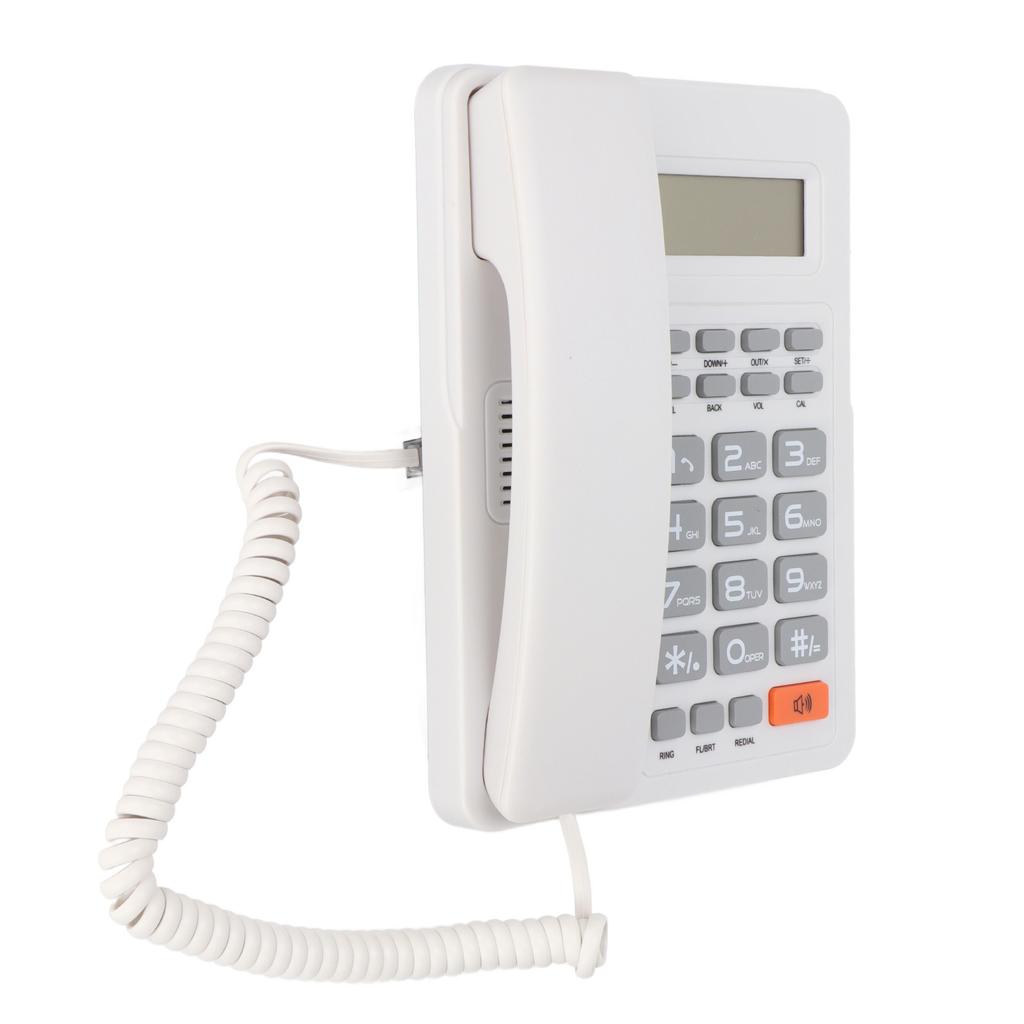 KXT8204CID Telephone Home Office Hotel Telephone Support Semihands Free Battery Free(White )