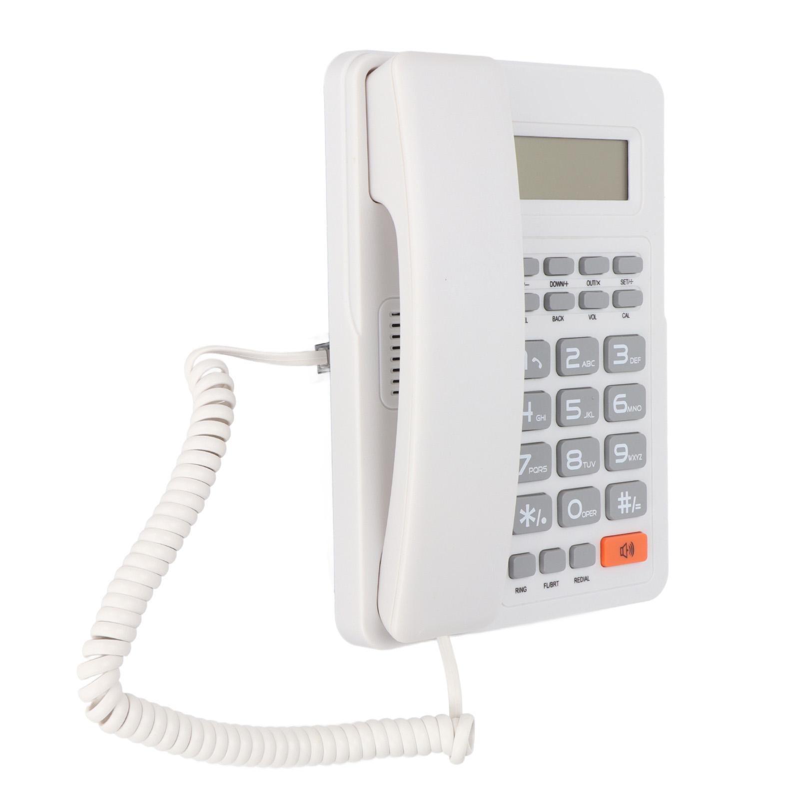 

KXT8204CID Telephone Home Office Hotel Telephone Support Semihands Free Battery Free(White ) белый