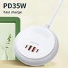 Multiport USB C Charger PD 35W Fast Charging Phone Charger Power Strip for IPhone Samsung Xiaomi EU US Plug Wall Charger Socket