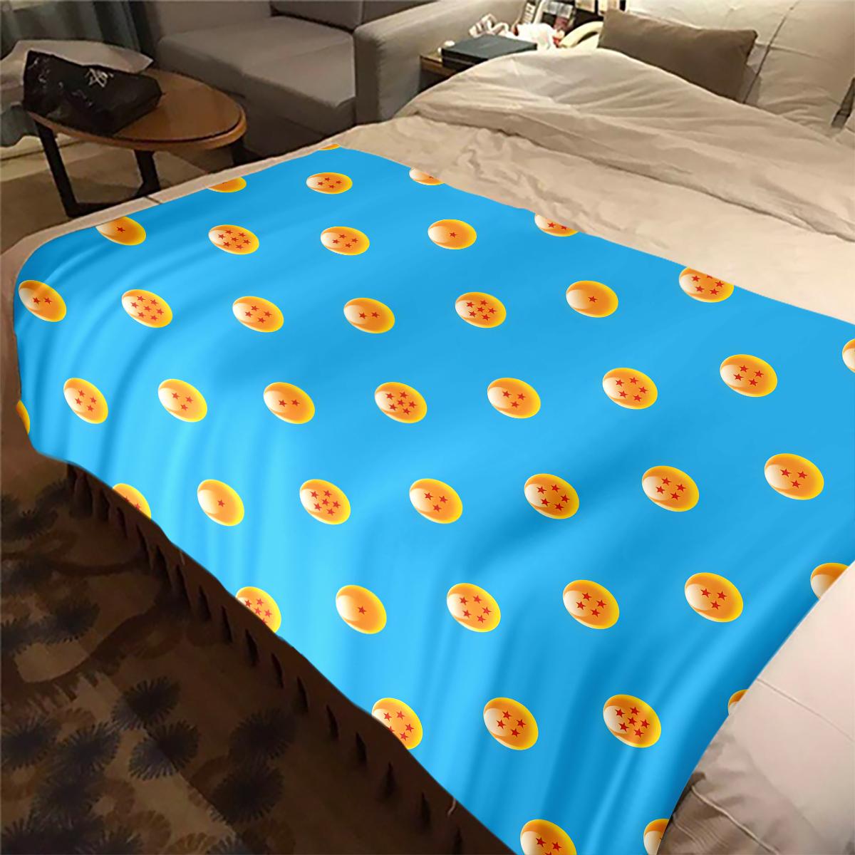 

1PC Dragon Ball Super Print Flannel Blanket, High quality All Seasons, Home Decor, Warmth and Comfort, Perfect for Christmas Gifts 80cm x 120cm