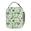 Cartoon Cute Frog Pattern On Lotus Leaves Insulated Lunch Bag for Women Kids Portable Food Boxes Thermal Lunch Box Tote