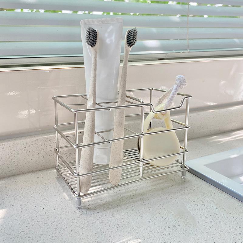 Toothbrush Holder For Bathroom - Stainless Steel Toothpaste Holder Stand, For Electric Toothbrush Stand Organizer Accessories
