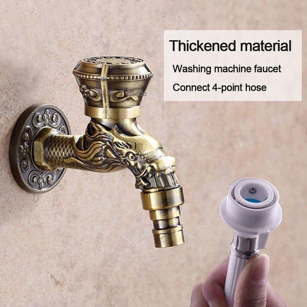 Antique Washing machine faucet Connector metal Mop Pool Cold Tap  Outdoor Garden Wash Basin Tap