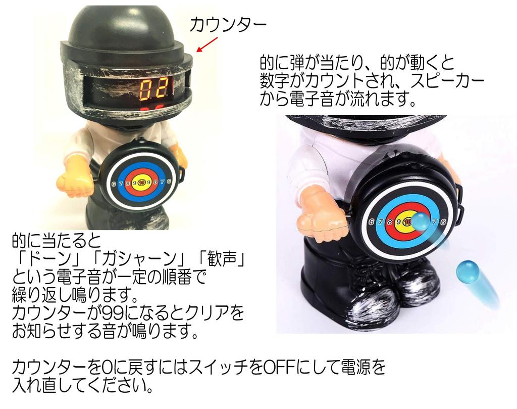 Shooting Target Robot Soldier Doll Battery Operated with Electronic Sound and Digital Counter