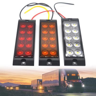 Upgrade 10 LED Truck Side Marker Light Clearance Lamp Tail Light Trailer Tractor Lorry Warning Parking Lamp 12V-24V Universal