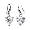 Women's Luxury Heart Cubic Drop Hoop Earrings