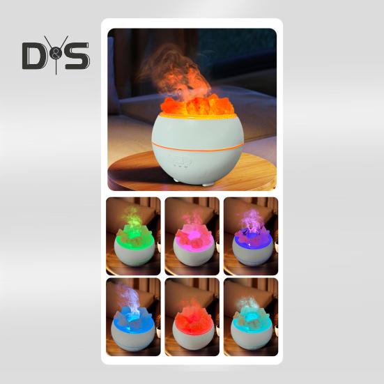 Ultrasonic Cold Mist Air Humidifier with 7 Colors Salt Lamp Fragrance Diffuser Timer Function Air Humidifier Aromatherapy Essential Oil Diffuser