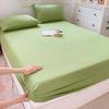 90/120/150/180/200 Fitted Bed Sheet With Elastic Band Solid Color Mattress Covers Protector Single Double King Beds Linen Becover