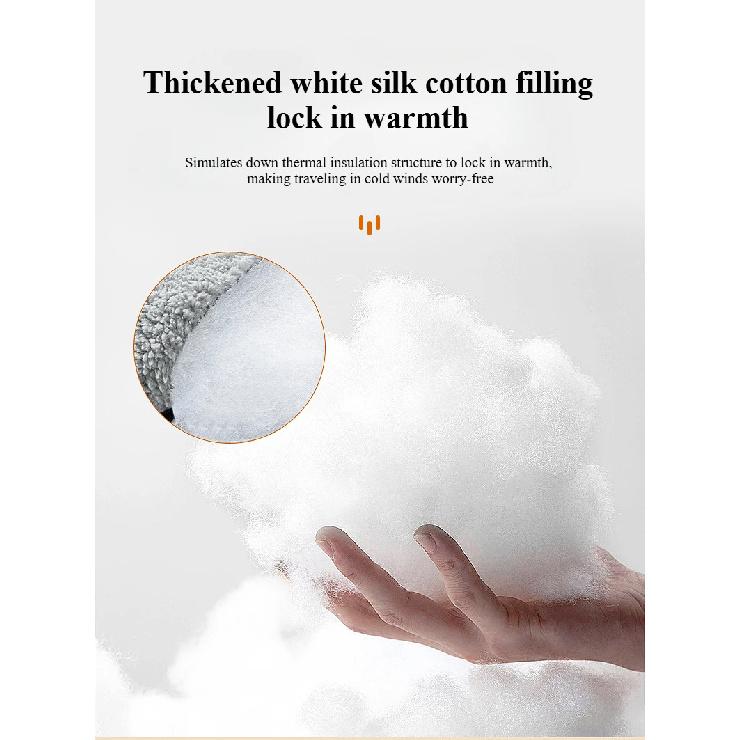 Motorcycle Handlebar Cover 1 Pair  Winter Thermal Gloves Waterproof Handmuffs Windproof Warm Handle Thickened Reflective Strips