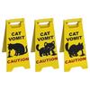 Funny Cats Vomit Caution Sign Humorous Desk Sign Cats Lover Gift Cats Themed Home Office Decors Cats Vomits Warning Sign