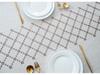Cross-border Embroidered Plaid Floral Tassel Tablecloth for Coffee & Dining Tables