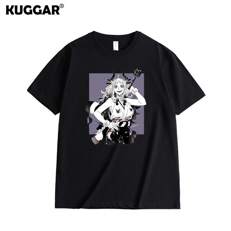 Anime Style One Piece Road Feisuolonuo Pure Cotton Printed Fashionable Unisexs and Womens Clothing New Loose Casual Tshirt