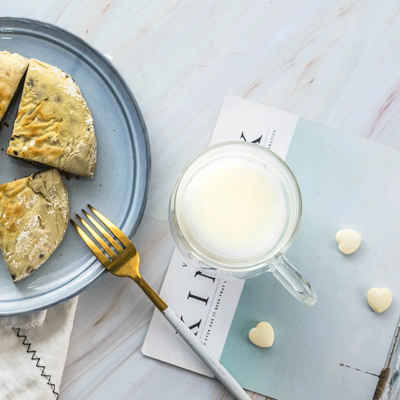 Cute Heat-resistant Double Wall Glass Cow Udder Shape Milk Cup Handle Juice Coffee Mugs Creative Gift