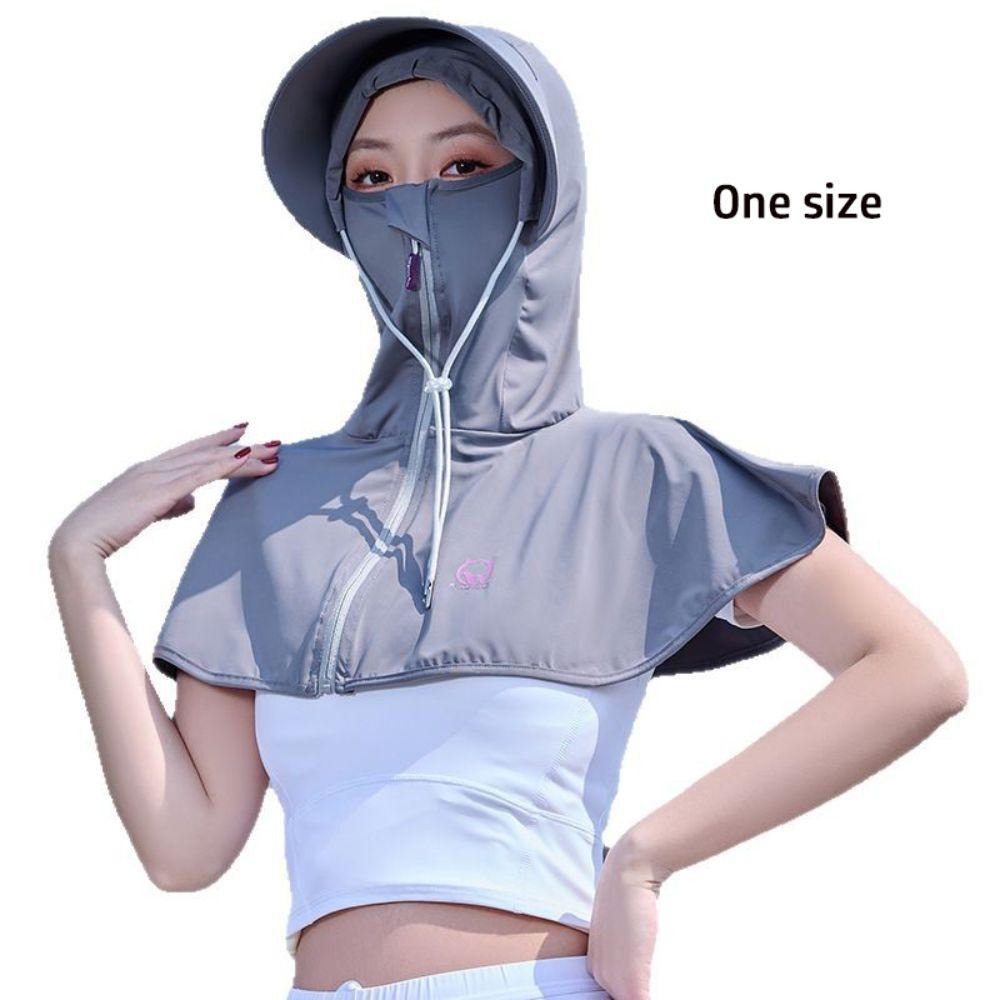 Vêtements de Protection Solaire Respirants Capuche Masque Châle Protecteur Anti-UV Chapeau Pour Femmes
