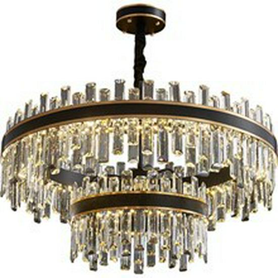 High-End Crystal Chandelier for Modern Spaces - Black, Luxury Lighting for Living Room, Bedroom, Bar, Restaurant, or Villa
